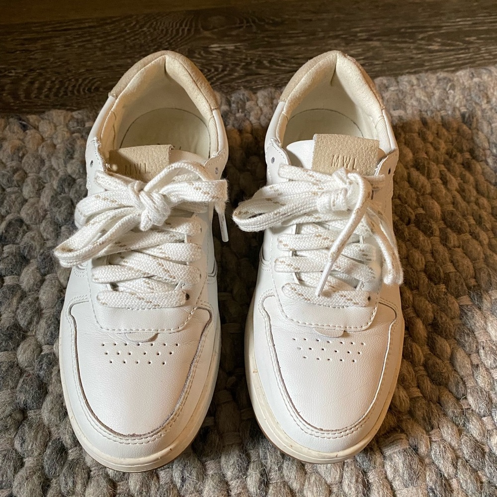Madewell Court Sneaker in white leather